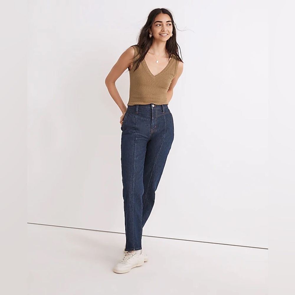 Madewell The Perfect Vintage Straight Jean Greenhaven Wash: Seamed Version sz 28